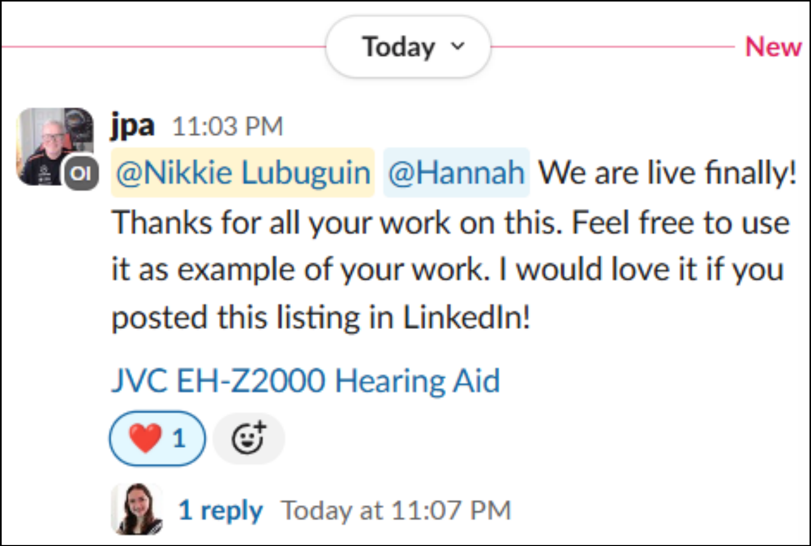 Original client message: Thanks for all your work on this. Feel free to use it as example of work.